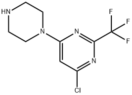 4-Chloro-6-(piperazin-1-yl)-2-(trifluoroMethyl)pyriMidine 结构式