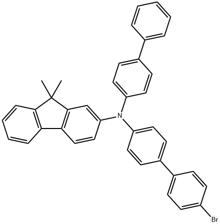 N-联苯基-N-(4-溴联苯基)-9,9-二甲基-2-芴胺 结构式