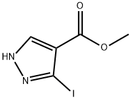 3-碘-1H-吡唑-4-羧酸甲酯 结构式