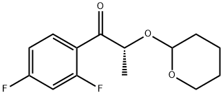 (2R)-1-(2,4-二氟苯基)-2-[(四氢-2H-吡喃-2-基)氧基]-1-丙酮 结构式