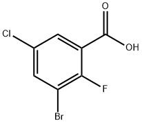 3-溴-5-氯-2-氟苯甲酸 结构式
