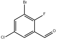 3-溴-5-氯-2-氟苯甲醛 结构式