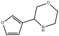 3-(呋喃-3-基)吗啉 结构式
