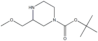 3-(甲氧基甲基)-1-哌嗪羧酸叔丁酯 结构式