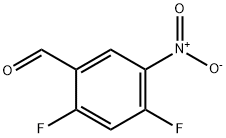 2,4-二氟-5-硝基苯甲醛 结构式