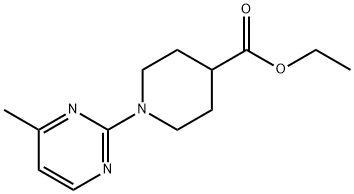 1-(4-甲基-2-嘧啶基)-4-哌啶甲酸乙酯 结构式