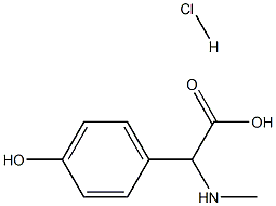 (2S)-氨基(4-羟基苯基)乙酸甲酯盐酸盐 结构式