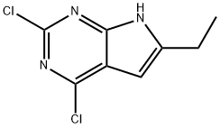 2,4-dichloro-6-ethyl-7Hpyrrolo[
2,3-d]pyrimidine 结构式