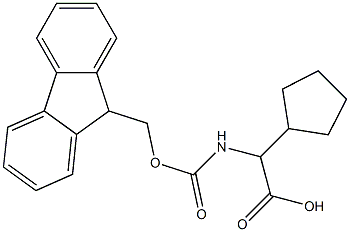 N-FMOC-RS-环戊基甘氨酸 结构式