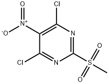 4,6-二氯-2-(甲基磺酰基)-5-硝基嘧啶 结构式