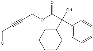 4-Chlorobut-2-yn-1-yl 2-cyclohexyl-2-hydroxy-2-phenylacetate 结构式