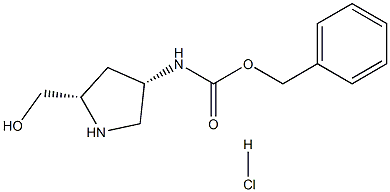 (2S,4S)-2-羟甲基-4- CBZ-氨基吡咯烷盐酸盐 结构式