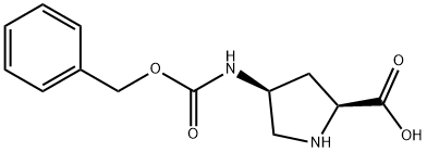 (2S,4S)-4-(((苄氧基)羰基)氨基)吡咯烷-2-羧酸 结构式