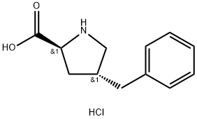 (2S,4R)-4-苄基吡咯烷-2-羧酸盐酸盐 结构式
