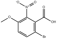 6-溴-3-甲氧基-2-硝基苯甲酸 结构式