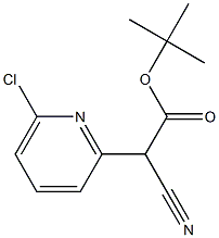 2-(6-氯-2-吡啶基)-2-氰基-乙酸叔丁酯 结构式