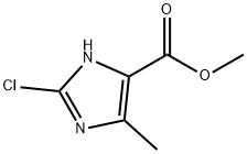 2-氯-4-甲基-1H-咪唑-5-羧酸甲酯 结构式