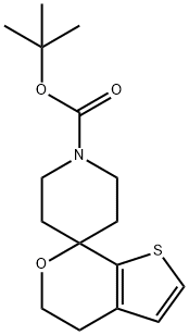 TERT-BUTYL 4',5'-DIHYDROSPIRO[PIPERIDINE-4,7'-THIENO[2,3-C]PYRAN]-1-CARBOXYLATE 结构式