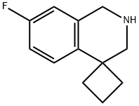7'-氟-2',3'-二氢-1'H-螺[环丁烷-1,4'-异喹啉 结构式