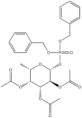 6-Deoxy-beta-L-galactopyranose 2,3,4-triacetate 1-[bis(phenylmethyl) phosphate]