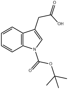 1-BOC-吲哚-3-乙酸 结构式