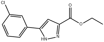 3-(3-氯苯基)-1H-吡唑-5-羧酸乙脂 结构式