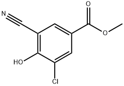 3-氯-5-氰基-4-羟基苯甲酸甲酯 结构式