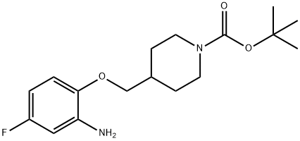 tert-butyl 4-((2-aMino-4-fluorophenoxy)Methyl)piperidine-1-carboxylate 结构式