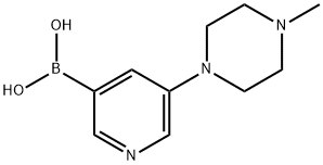 5-(4-甲基哌嗪-1-基)吡啶-3-硼酸 结构式