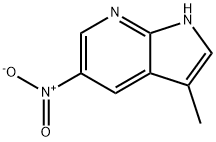 3-甲基-5-硝基-7-氮杂吲哚 结构式