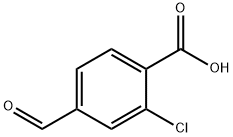 2-氯-4-甲酰基苯甲酸 结构式