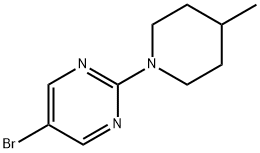5-溴-2-(4-甲基哌啶-1-基)嘧啶 结构式
