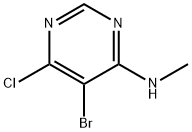 5-溴-6-氯-N-甲基嘧啶-4-胺 结构式