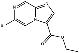 6-溴咪唑并[1,2-A]吡嗪-3-羧酸乙酯 结构式