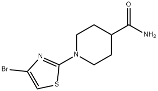 1-(4-溴噻唑-2-基)哌啶-4-甲酰胺 结构式