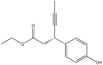 (S)-3-(4-羟基苯基)己-4-炔酸乙酯 结构式