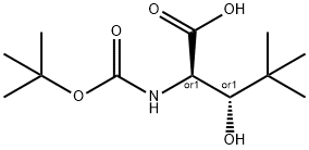 REL-(3S)-N-[(1,1-二甲基乙氧基)羰基]-3-羟基-4-甲基-D-亮氨酸 结构式