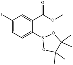 4-氟-2-(甲氧羰基)苯硼酸频哪醇酯 结构式