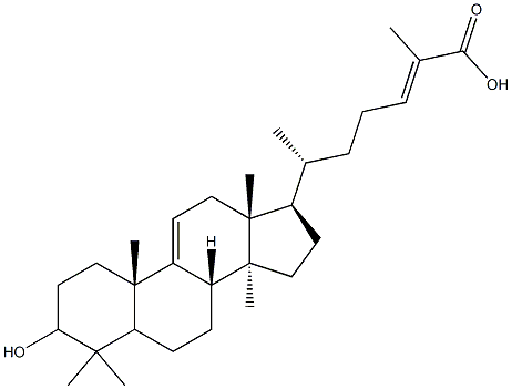 3-HYDROXYLANOST-9(11),24-DIEN-26-OIC ACID 结构式