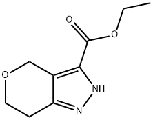 2,4,6,7-Tetrahydro-pyrano[4,3-c]pyrazole-3-carboxylic acid ethyl ester 结构式