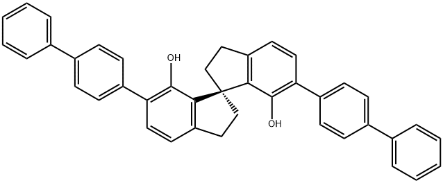 (R)-6,6'-双([1,1'-联苯]-4-基)-2,2',3,3'-四氢-1,1'-螺二[1H-茚]-7,7'-二醇 结构式