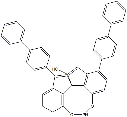 (11AR)-10,11,12,13-四氢-5-羟基-3,7-双(联苯-4-基)-二茚并[7,1-DE:1',7'-FG][1,3,2]二氧磷杂八环-5-氧化物 结构式