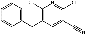 5-苄基-2,6-二氯氰吡啶 结构式