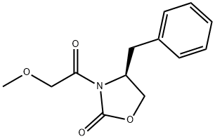 (S)-4-苄基-3-(2-甲氧基乙酰基)恶唑烷-2-酮 结构式