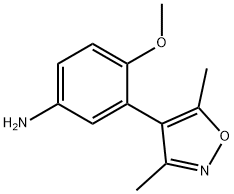 [3-(3,5-diMethyl-4-isoxazolyl)-4-(Methyloxy)phenyl]aMine 结构式