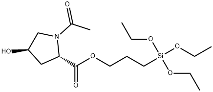 3-(N-乙酰基-4-羟基丙氧基)丙基三乙氧基硅烷,25% 的乙醇溶液 结构式