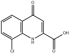 8-chloro-4-oxo-1,4-dihydroquinoline-2-carboxylic acid 结构式