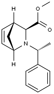 (1S,3S,4R)-2-((1R)-1-苯基乙基)-2-氮杂双环[2.2.1]庚-5-烯-3-羧酸甲酯 结构式