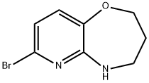 7-broMo-2,3,4,5-tetrahydropyrido[3,2-b][1,4]oxazepine 结构式