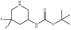 TERT-BUTYL N-(5,5-DIFLUOROPIPERIDIN-3-YL)CARBAMATE 结构式